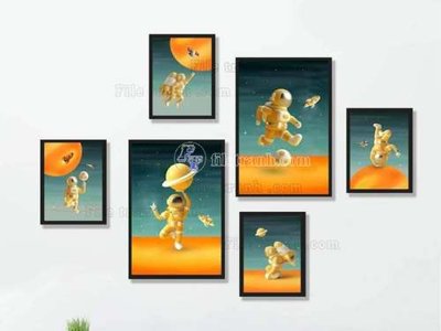 File in trần File gốc in bộ tranh decor treo tráng gương canvas GB21039 (bản gốc 3D) sống động