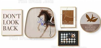 File tranh File gốc in bộ tranh decor treo tráng gương canvas GB21085 (gốc) chủ đề trừu tượng