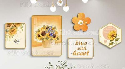 Mua file ảnh gốc File gốc in bộ tranh decor treo tráng gương canvas GB21090 (chất lượng cao)