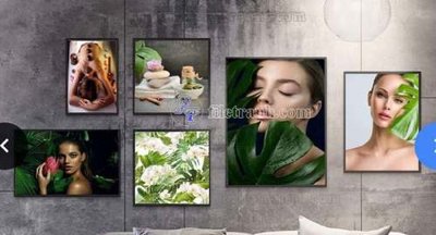 Hình ảnh file gốc in trần nhà File gốc in bộ tranh decor treo tráng gương canvas GB21132