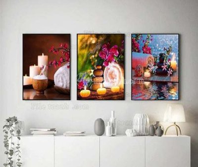 File gốc File gốc in bộ tranh decor treo tráng gương canvas GB21149 (in mica) cắt laser