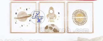 File tranh File gốc in bộ tranh decor treo tráng gương canvas GB21209 (bản gốc) in lụa 3D