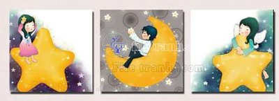 File tranh File gốc in bộ tranh decor treo tráng gương canvas GB21219 (bản gốc) trang trí văn phòng