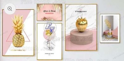 Download file File gốc in bộ tranh decor treo tráng gương canvas GB21247 (gốc) cho xưởng in