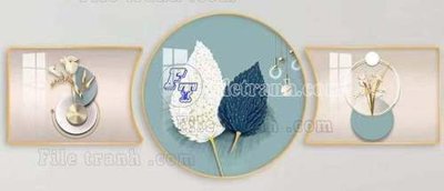 File tranh PSD File gốc in bộ tranh decor treo tráng gương canvas GB21252 chất lượng cao