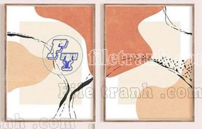 File tranh File gốc in bộ tranh decor treo tráng gương canvas GB21343 (bản gốc) in lụa 5D