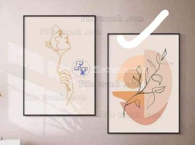 Tải file gốc in lụa File gốc in bộ tranh decor treo tráng gương canvas GB21347 siêu nét