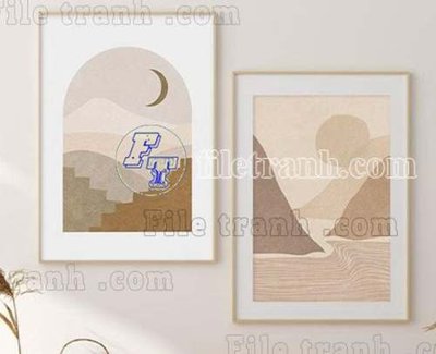 File ảnh File gốc in bộ tranh decor treo tráng gương canvas GB21350 (gốc) in decal dán tường