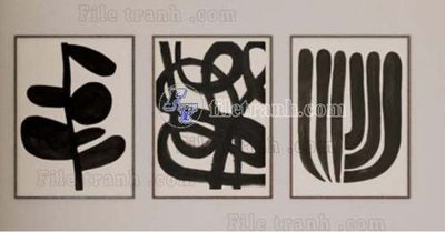 File tranh File gốc in bộ tranh decor treo tráng gương canvas GB21375 (gốc) phong cách tối giản