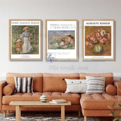 File in mica File gốc in bộ tranh decor treo tráng gương canvas GB21402 (bản gốc) làm vách ngăn