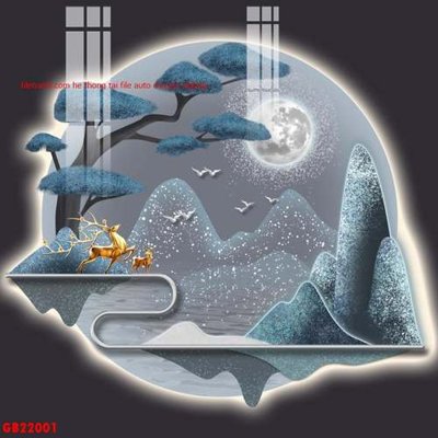 File ảnh File gốc in bộ tranh decor treo tráng gương canvas GB22001 (gốc) dùng in Pano