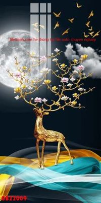 File tranh PSD File gốc in bộ tranh decor treo tráng gương canvas GB22009 chất lượng cao