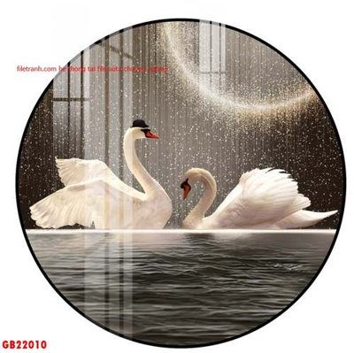 File gốc File gốc in bộ tranh decor treo tráng gương canvas GB22010 (in lụa) cao cấp