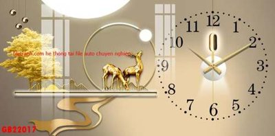 File gốc File gốc in bộ tranh decor treo tráng gương canvas GB22017 (in lụa) tranh mã đáo