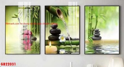 File gốc File gốc in bộ tranh decor treo tráng gương canvas GB22031 (in 3D) cho trang trí