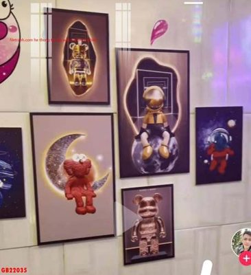 Tải file File gốc in bộ tranh decor treo tráng gương canvas GB22035 (ảnh gốc) in gạch 3D