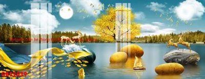 Tải file File gốc in bộ tranh decor treo tráng gương canvas GB22039 (PSD) cho in tranh kính