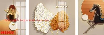 File gốc File gốc in bộ tranh decor treo tráng gương canvas GB22055 (in tráng gương) nghệ thuật