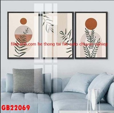 File tranh in mica File gốc in bộ tranh decor treo tráng gương canvas GB22069 (độ phân giải cao)