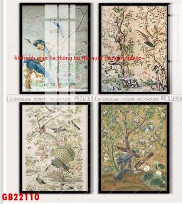 File gốc File gốc in bộ tranh decor treo tráng gương canvas GB22110 (in mica) cắt laser