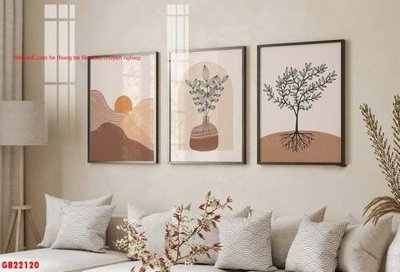 File gốc File gốc in bộ tranh decor treo tráng gương canvas GB22120 (ảnh chi tiết) để in lụa