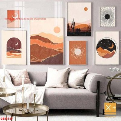 File tranh File gốc in bộ tranh decor treo tráng gương canvas GB22167 (gốc) chủ đề động vật