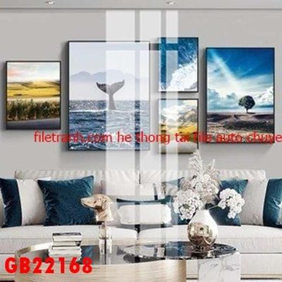 File tranh File gốc in bộ tranh decor treo tráng gương canvas GB22168 (ảnh gốc) chi tiết rõ ràng