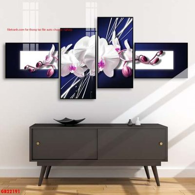File tranh File gốc in bộ tranh decor treo tráng gương canvas GB22191 (gốc) in vải canvas