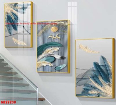 File PSD File gốc in bộ tranh decor treo tráng gương canvas GB22238 (bản gốc) đã tách nền