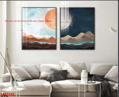 File ảnh File gốc in bộ tranh decor treo tráng gương canvas GB22248 (gốc) in biển hiệu