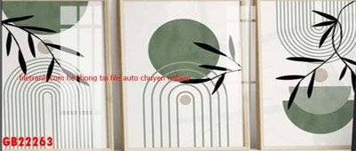 File tranh File gốc in bộ tranh decor treo tráng gương canvas GB22263 (ảnh gốc) in trần 3D