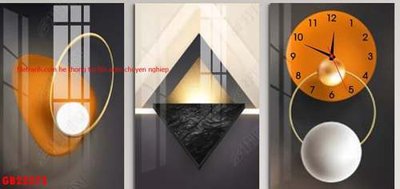 File ảnh File gốc in bộ tranh decor treo tráng gương canvas GB22273 (gốc) in Hiflex