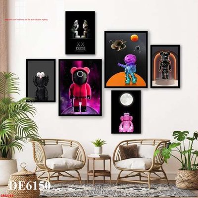 File gốc File gốc in bộ tranh decor treo tráng gương canvas GB22282 (in lụa) trang trí tường