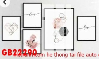 File PSD in ấn File gốc in bộ tranh decor treo tráng gương canvas GB22290 (chất lượng cao)
