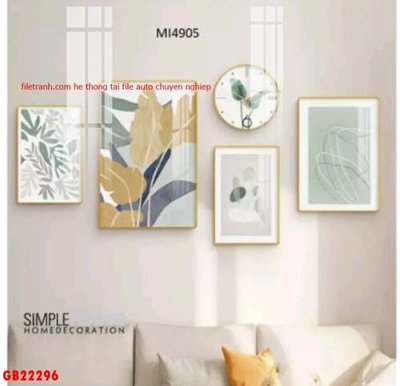 File gốc File gốc in bộ tranh decor treo tráng gương canvas GB22296 (ảnh chi tiết) để in lụa