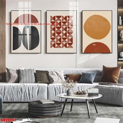 Tải file File gốc in bộ tranh decor treo tráng gương canvas GB22297 (gốc) in trên mọi chất liệu