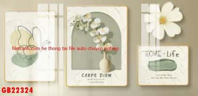 File gốc File gốc in bộ tranh decor treo tráng gương canvas GB22324 (in tráng gương) sang trọng