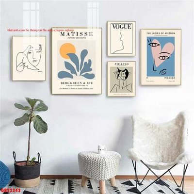 File PSD File gốc in bộ tranh decor treo tráng gương canvas GB22343 (nguyên gốc) chất lượng cao
