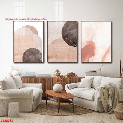 File tranh File gốc in bộ tranh decor treo tráng gương canvas GB22345 (gốc) chủ đề thiên nhiên