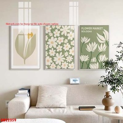 File gốc File gốc in bộ tranh decor treo tráng gương canvas GB22359 (chuẩn màu) cho in offset