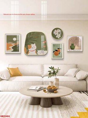 File in ấn cao cấp File gốc in bộ tranh decor treo tráng gương canvas GB22404 (file gốc)