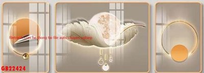 File gốc File gốc in bộ tranh decor treo tráng gương canvas GB22424 (phong cách) châu Âu