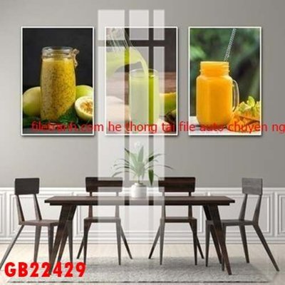 File tranh trang trí File gốc in bộ tranh decor treo tráng gương canvas GB22429 (file gốc)