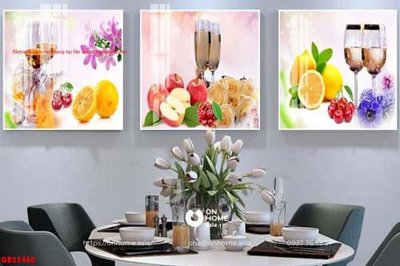 File tranh gốc File gốc in bộ tranh decor treo tráng gương canvas GB22460 (sắc nét từng chi tiết)