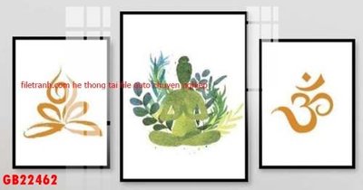 File in trần File gốc in bộ tranh decor treo tráng gương canvas GB22462 (bản gốc) mây trời