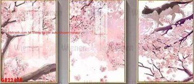 File ảnh File gốc in bộ tranh decor treo tráng gương canvas GB22478 (gốc) in Hiflex