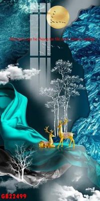 File gốc in mica File gốc in bộ tranh decor treo tráng gương canvas GB22499 chất lượng