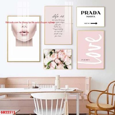 File gốc in tráng gương File gốc in bộ tranh decor treo tráng gương canvas GB22515 chi tiết