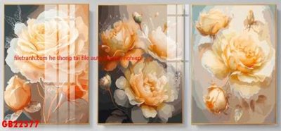 File in trần File gốc in bộ tranh decor treo tráng gương canvas GB22577 (bản gốc) 5D