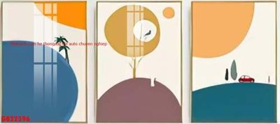 File in ấn File gốc in bộ tranh decor treo tráng gương canvas GB22596 (bản gốc) cao cấp